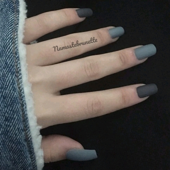2/$16 Gray Ombre Coffin Press On Nails - Picture 7 of 13